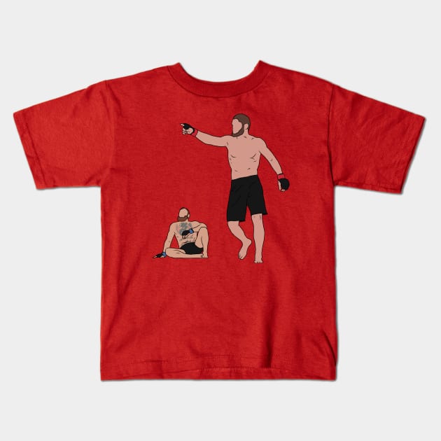 Khabib Beats McGregor Kids T-Shirt by rattraptees